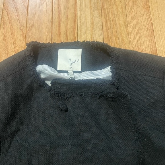Joie Black Jacket with White Inner Lining Size Large - Picture 6 of 7